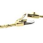 Image 11 of Gold cobra link necklace with diamond; 0.32 ct.