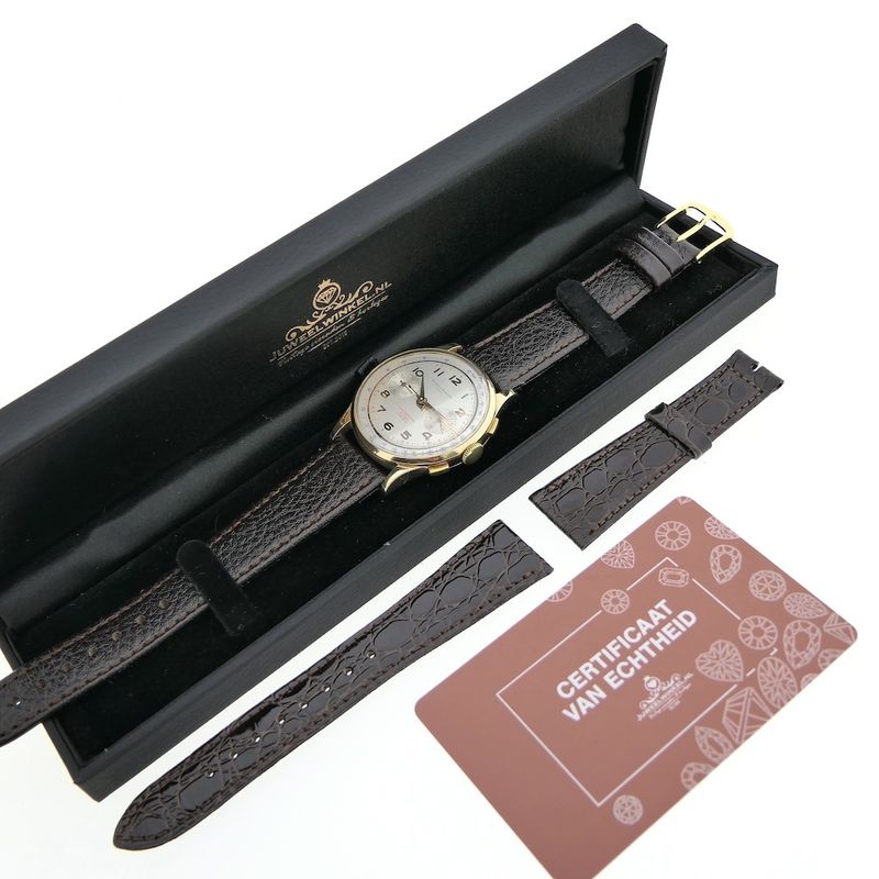 Image 5 of Baume Mercier Vintage Chronograaf; 18k. gouden heren horloge