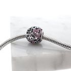Image 2 of Pandora Moment charm; Silver; Pink Hearts
