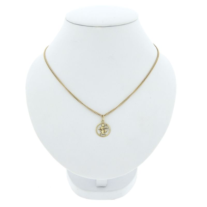 Image 3 of Gold zodiac sign pendant; Sagittarius