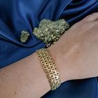 Image 4 of Gold wide link bracelet
