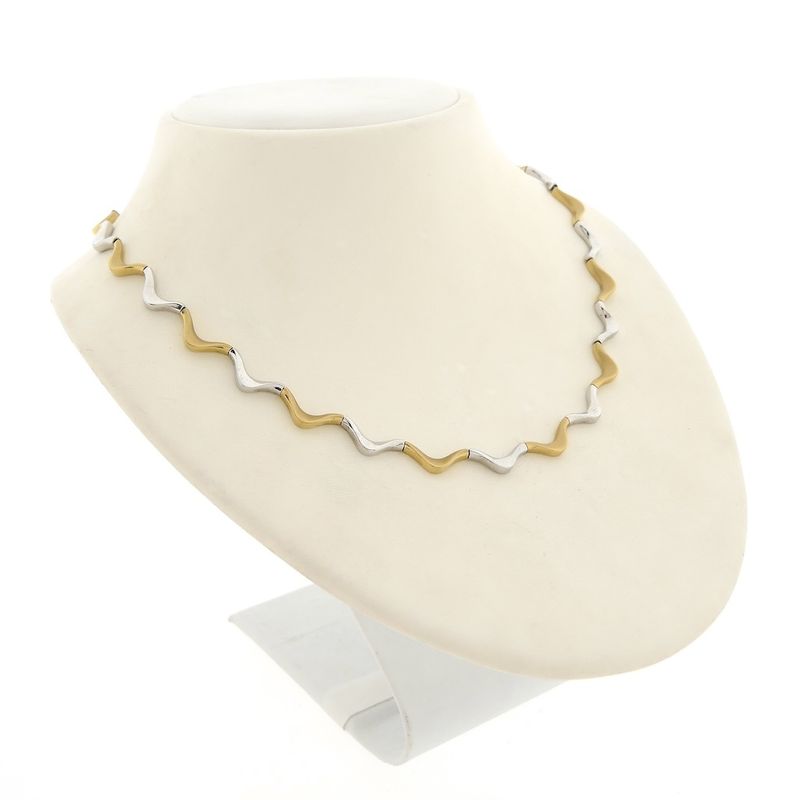 Image 4 of Two-tone gold fantasy link necklace