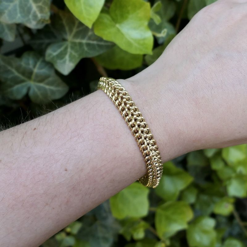 Image 11 of Gold French gourmet link bracelet