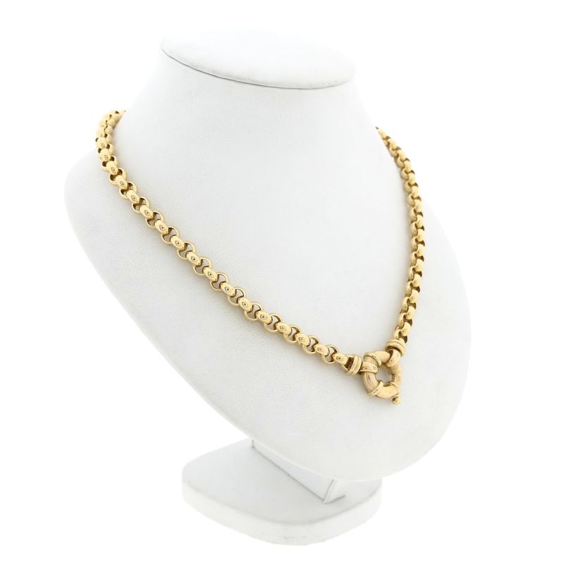 Image 3 of Gold Jasseron Necklace; 14 Karat; 46 cm