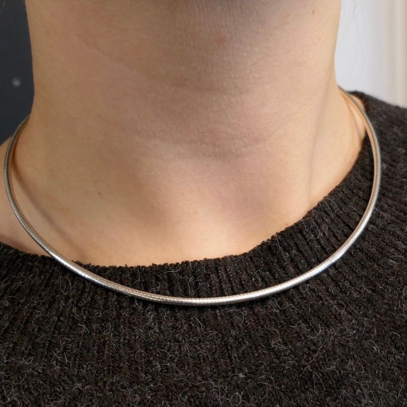 Image 7 of Silver Snake Link Necklace