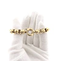Gouden jasseron schakelarmband