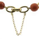 Image 4 of Antique gold bracelet with blood coral beads.