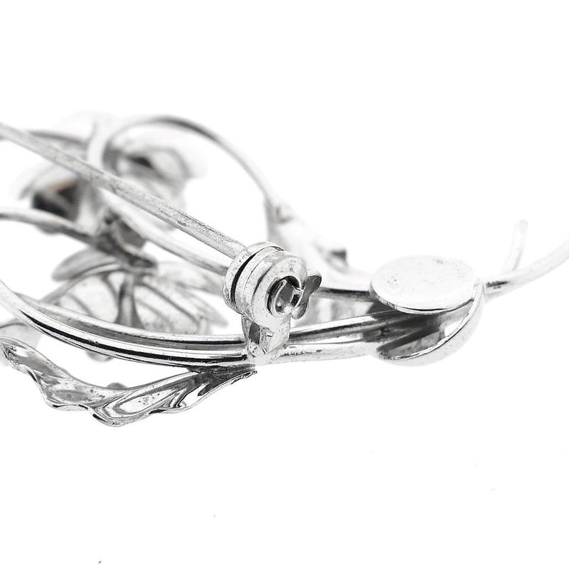 Image 5 of White gold brooch with diamonds; 0.12 ct.