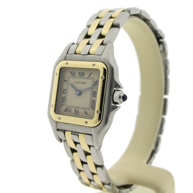 Image 2 of Cartier Panthère '2 Row'; 18k gold/steel women's watch