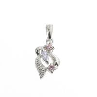 Silver fantasy pendant with colored zirconia