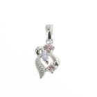 Image 1 of Silver fantasy pendant with colored zirconia