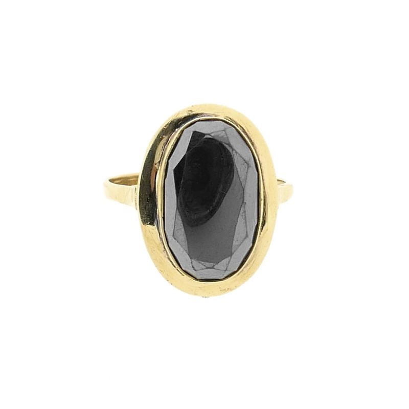 Image 3 of Gold ring with hematite