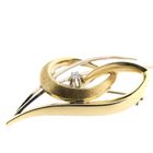 Image 4 of Two-tone dynamic brooch with diamond; 0.05 ct.