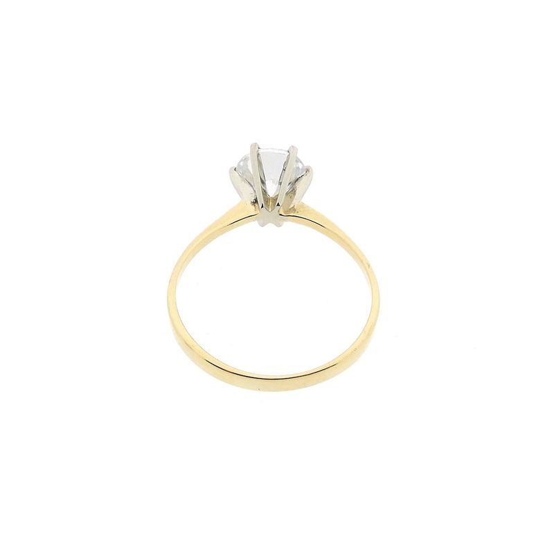 Image 3 of Gold solitaire ring with zirconia