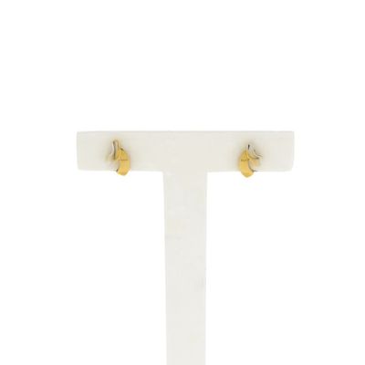 Image 1 of Two-tone gold stud earrings