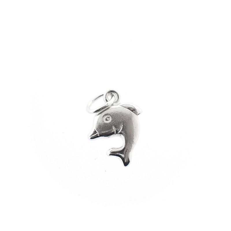 Image 1 of Silver pendant; Dolphin