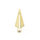 Image 1 of Gold abstract pendant with cultured pearl