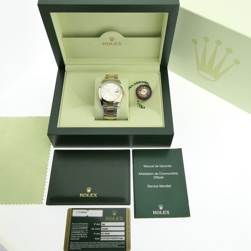 Image 4 of Rolex Datejust 116203; Automatic watch with diamond dial