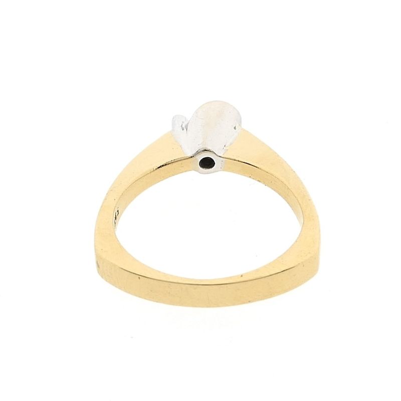 Image 6 of Two-tone gold ring with diamond | 0.22 ct.