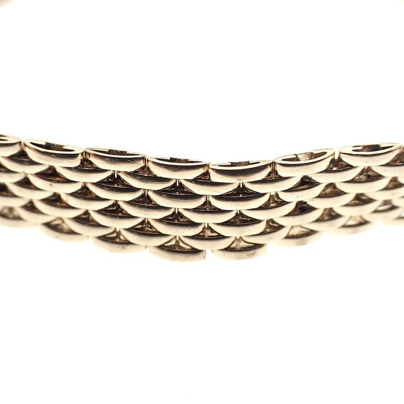 Image 3 of Gold wide link bracelet | 19 cm