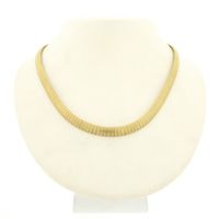 Gold matte Omega link necklace