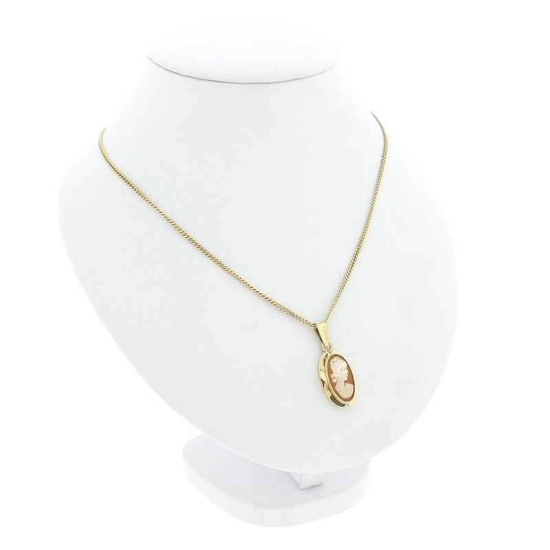 Image 9 of Vintage gold pendant with cameo