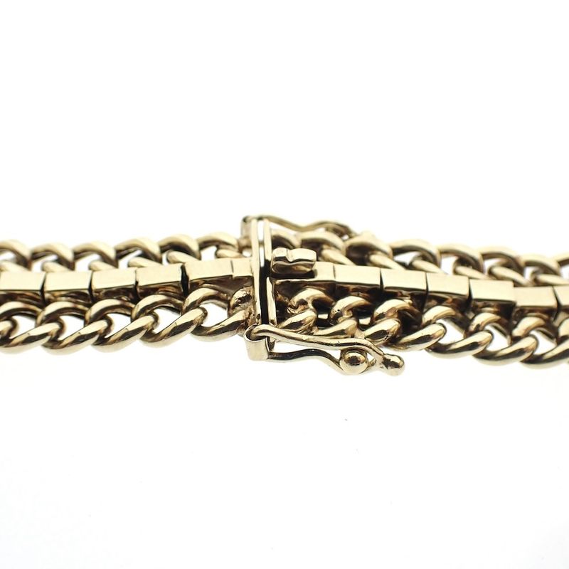 Image 6 of Golden French gourmet link necklace | 41 cm