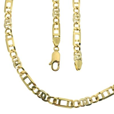 Image 1 of Two-tone gold link chain | 61 cm