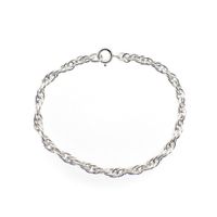 Silver Singapore link bracelet | 18 cm