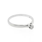 Image 5 of White gold solitaire ring with diamond | 0.10 ct.