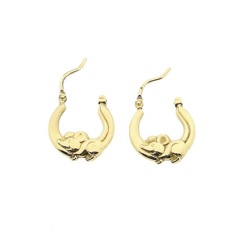Image 4 of 8-karat mouse earrings | Ø 14 mm