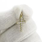 Image 8 of Gold cross pendant with zirconia