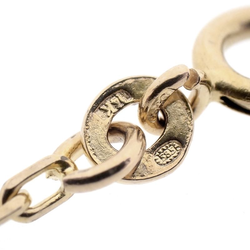 Image 10 of Gold anchor link chain | 61 cm