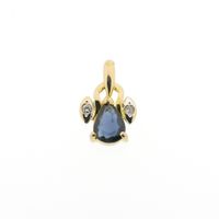 18K sapphire and diamond pendant | 0.04 ct.