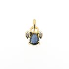Image 1 of 18K sapphire and diamond pendant | 0.04 ct.