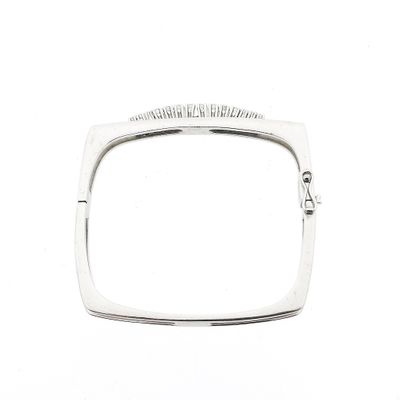 Image 2 of White gold bracelet with diamond; Size XS