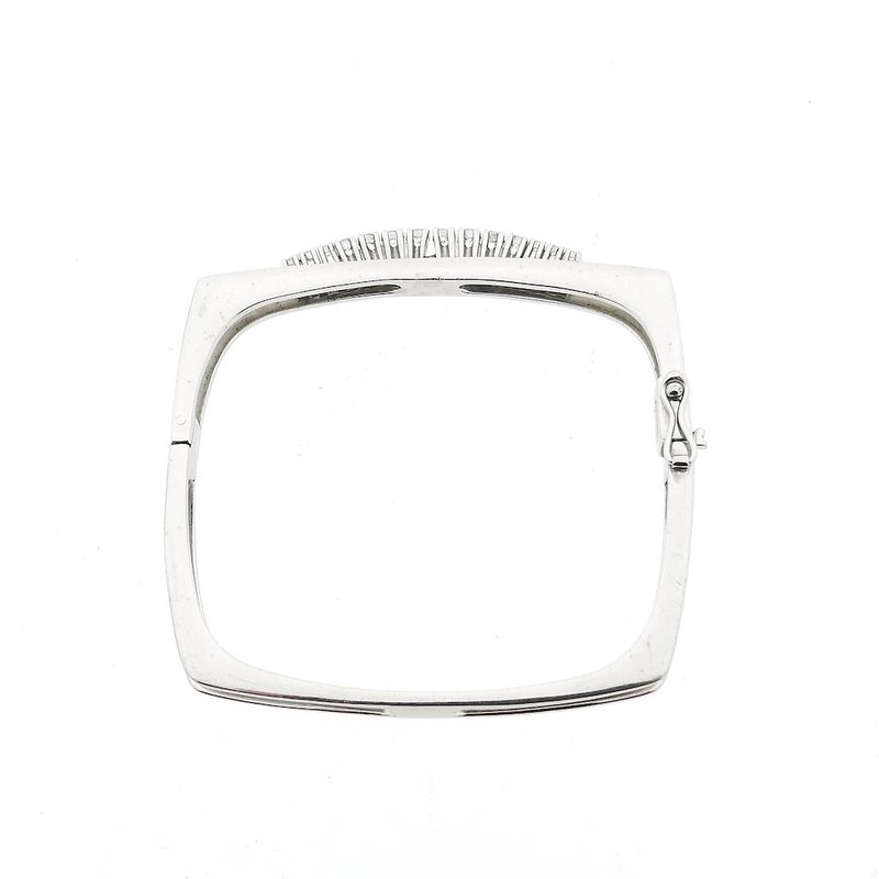 Image 2 of White gold bracelet with diamond; Size XS