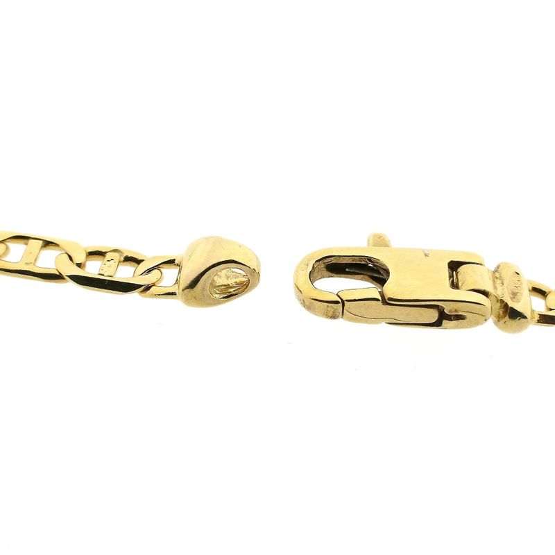 Afbeelding 3 van Bicolor gouden marineschakel ketting | 61,5 cm 