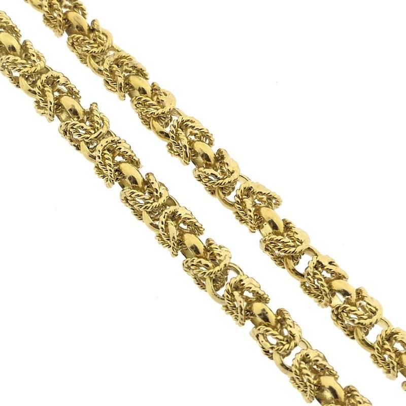 Image 5 of Gold square king link necklace