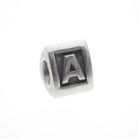 Pandora charm; Silver; Letter charm A