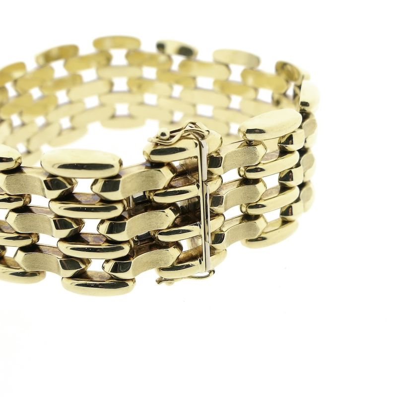 Image 4 of Gold Bismarck link bracelet | 21 cm