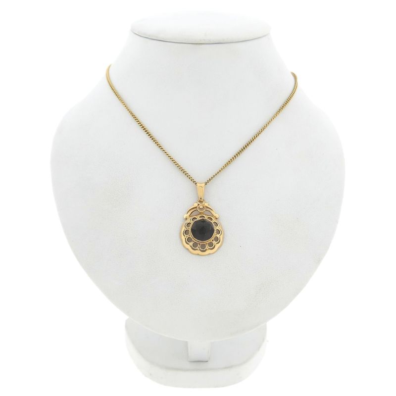 Image 4 of Vintage Gold Pendant with Garnet