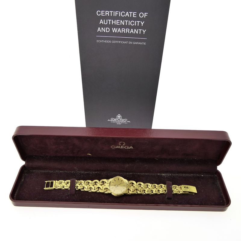 Image 4 of Omega Geneva Bracelet Watch; 18k Gold Women's Watch