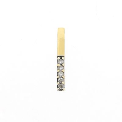 Gold minimalist pendant with zirconia Image 1 of Gold minimalist pendant with zirconia