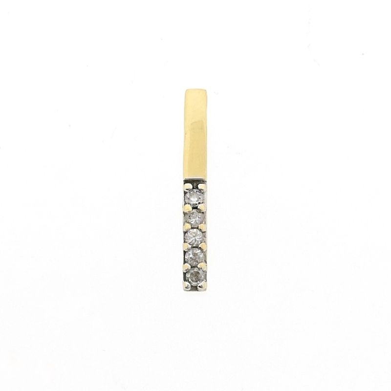 Image 1 of Gold minimalist pendant with zirconia