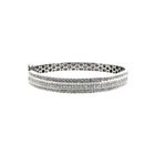 Image 1 of White gold slave bracelet with approx. 1.40 ct. diamonds; Size M