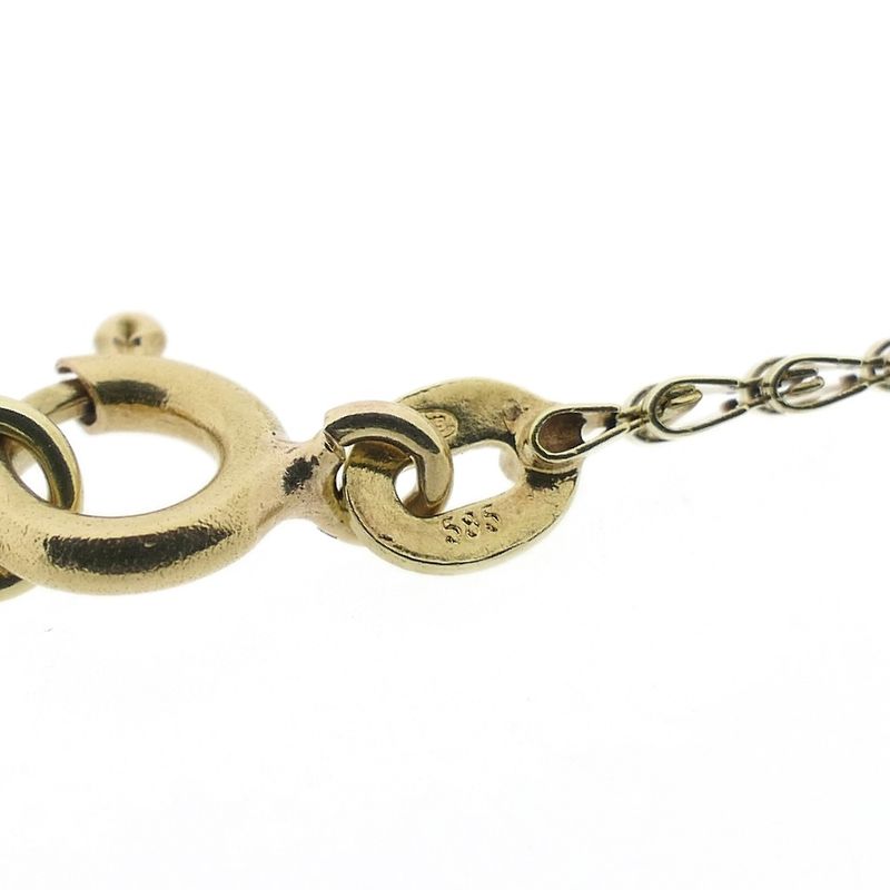 Image 5 of Gold Bismarck link necklace with fixed pendant | 46.5 cm