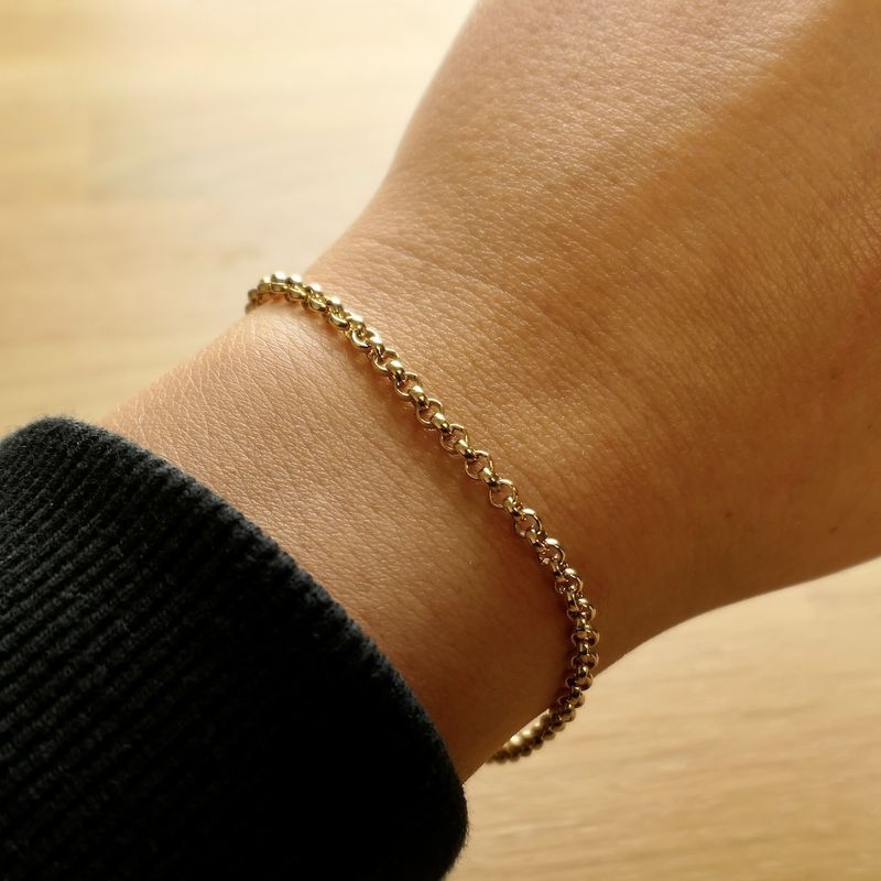 Image 9 of Gold jasseron link bracelet | 18.5 cm