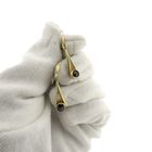 Image 8 of Vintage gold earrings with dark red stone