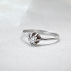 Image 2 of Silver solitaire ring with zirconia